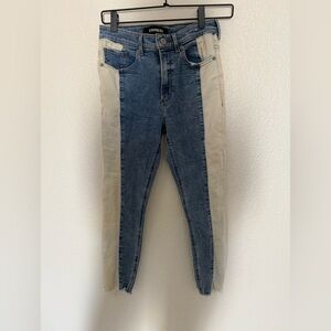 Express Jeans Retro Style White and Denim